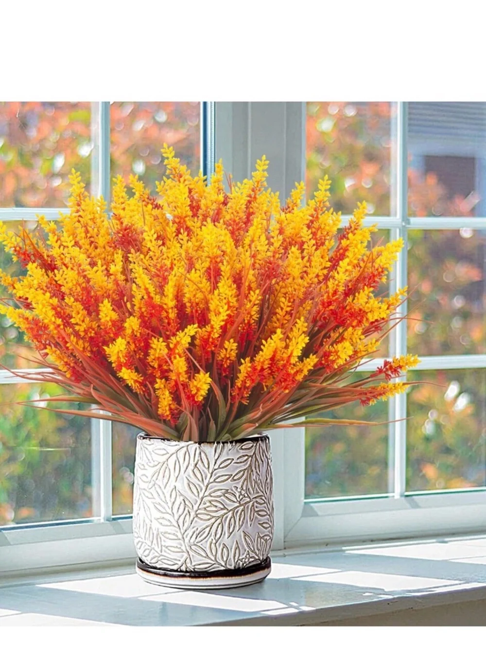 Autumn Meadow Artificial‎ Floral Bouquet - Yellow & Orange set of 48